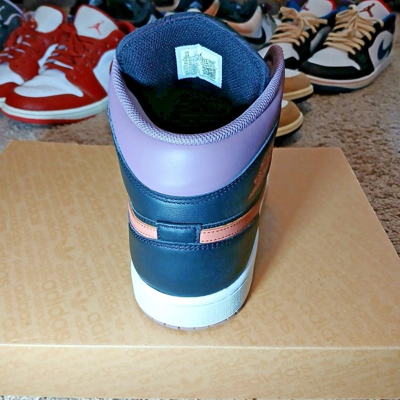 Nike Mens Air Jordan 1 Mid SE FB9911-008 Black Basketball Shoes Sneakers Sz 13 - Picture 15 of 16